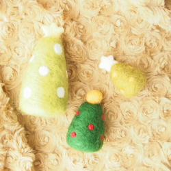クリスマスツリー3brothers／羊毛フェルト 8枚目の画像