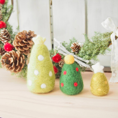 クリスマスツリー3brothers／羊毛フェルト クリスマスツリー homeshop