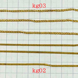 鏈條1m Kihei★kg02/金色★寬度約1.5mm Kihei Chain 配件鏈條 第2張的照片