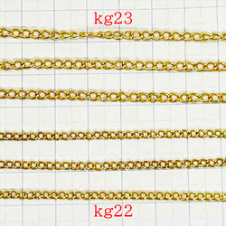 鏈條1m Kihei★kg23/金色★寬度約3.0mm Kihei Chain 配件鏈條 第2張的照片