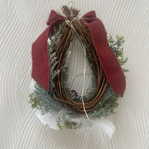 クリスマスリース、しずく型リース