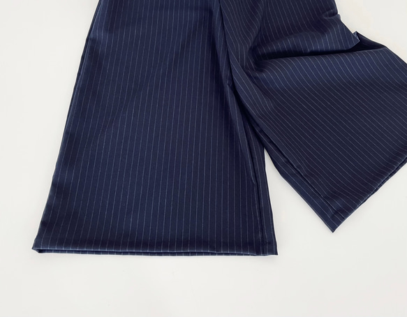 ゆったりサロペットパンツ♪　navy X grey stripe 10枚目の画像