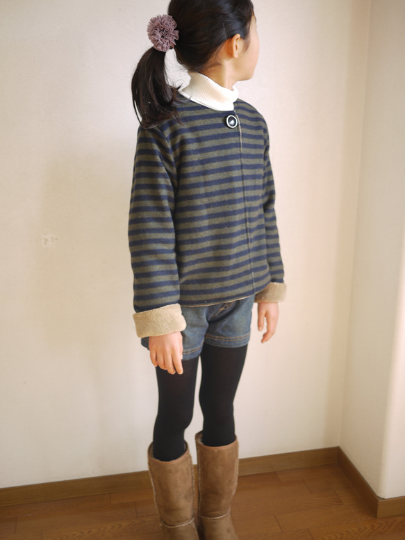 YONE 子供用ショート＆ハーフ丈コートの型紙　ロックミシン不要　パターン　男女兼用　ジャケット　子供服 6枚目の画像