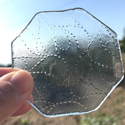 豆皿　薬味皿　マルチトレイ　SDGs  昭和レトロガラス食器　昭和型板ガラス　スイートピー 1枚目の画像
