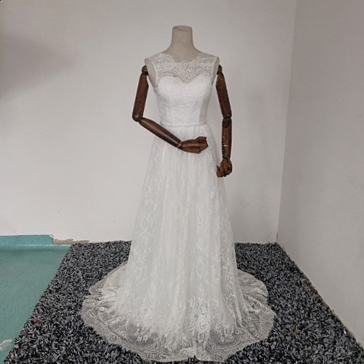 高品質！ウェディングドレス パーティー 背中見せ 前撮り 二次会 披露宴 レース