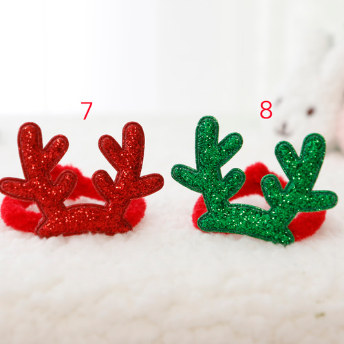 うさぎ用のクリスマス耳リボン ペット服・アクセサリー ECRABBIT