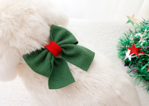 ウサギ用 クリスマス ネック リボン/帽子 9枚目の画像