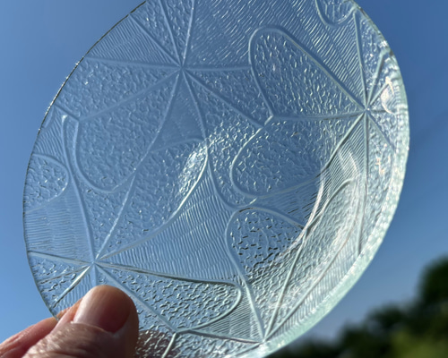 ガレ風　茶碗　小鉢　被せガラス　レトロ 時代 カットガラス 向付 小鉢 1客 明治～大正期(1910年)頃