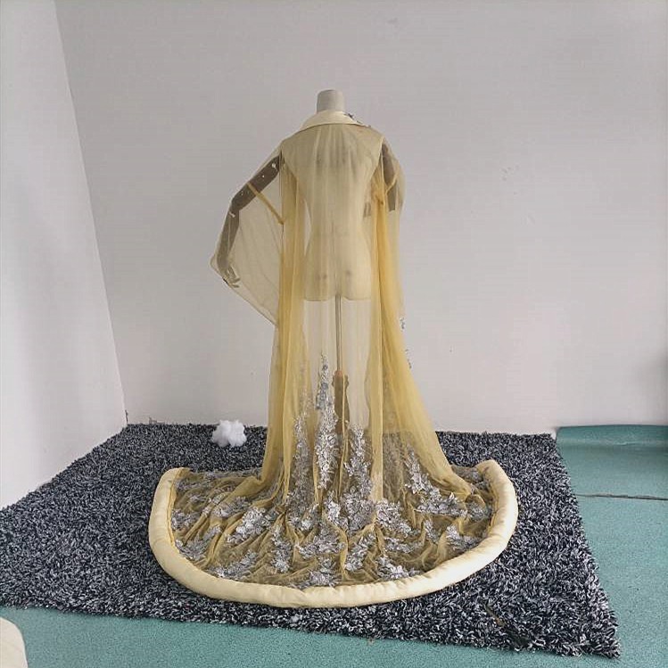 高品質！チュール打掛　着物　オーバードレス　レース羽織　ウエディングドレス　お色直し うす衣 花嫁和装 色打掛