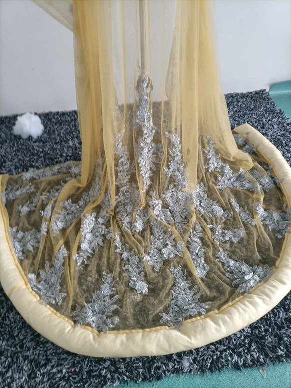 高品質！チュール打掛　着物　オーバードレス　レース羽織　ウエディングドレス　お色直し うす衣 花嫁和装 色打掛 XL ドレス