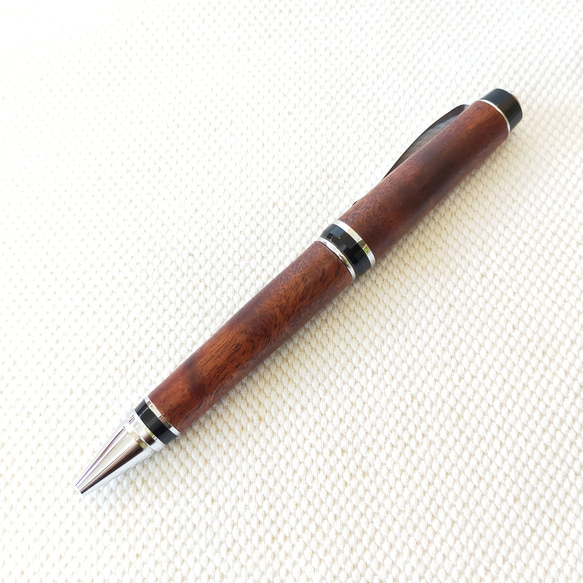 楠杢拭き漆・シガータイプボールペン（オプション：ジェットストリーム対応）2310-03 3枚目の画像