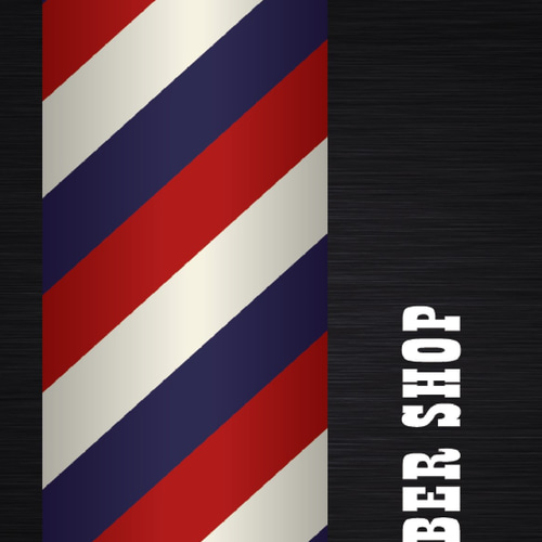Lサイズ】BARBER バーバー 理容室 床屋 ヘアーサロン 髪 サインポール