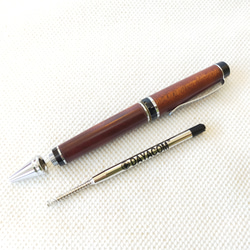 楠杢拭き漆・シガータイプボールペン（オプション：ジェットストリーム対応）2310-06 4枚目の画像