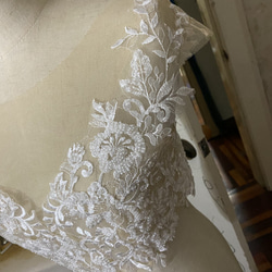 優雅婚紗上衣僅波萊羅 3D 3D 蕾絲刺繡新娘 第5張的照片