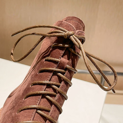 秋冬女用真皮鞋舒適短靴高跟靴 22 公分-24.5 公分 #864 棕色 ⭐ 免運 ⭐ 第17張的照片