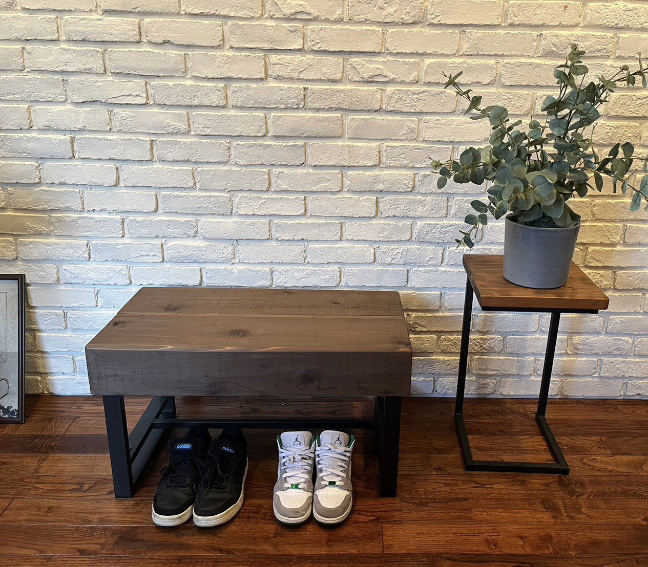 どっしり ベンチ 長椅子 椅子 センターテーブル 腰掛け 幅74 奥行40 高さ42cm