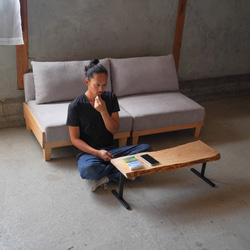 値下げ■高野槙 一枚板のロ―テ―ブル 羅漢槙の一枚板 低めのローテーブル 文机 ローテーブル・リビング