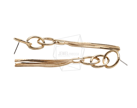 ERG-2521-G【2個入り】チェーンタッセルピアス,Chain tassel Post Earring 3枚目の画像