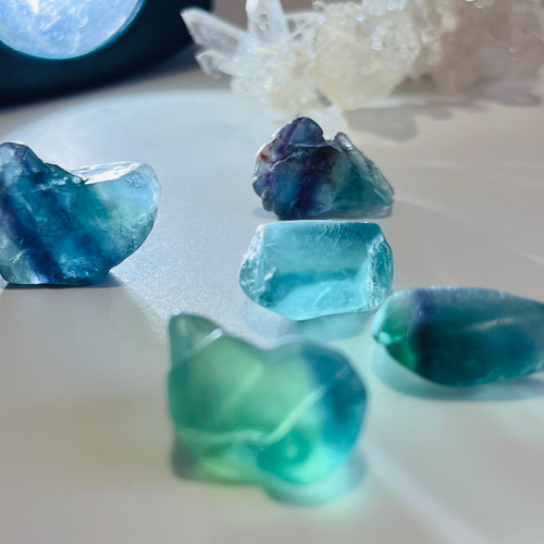 エンジェルフェザー 万華鏡 フローライト マルチカラー 蛍石 きのこ