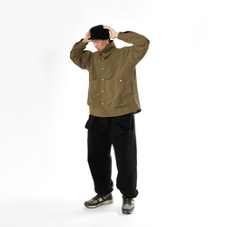 TMCAZ Stand Collar Shirt Jacket[Brown]立領襯衫夾克 第3張的照片