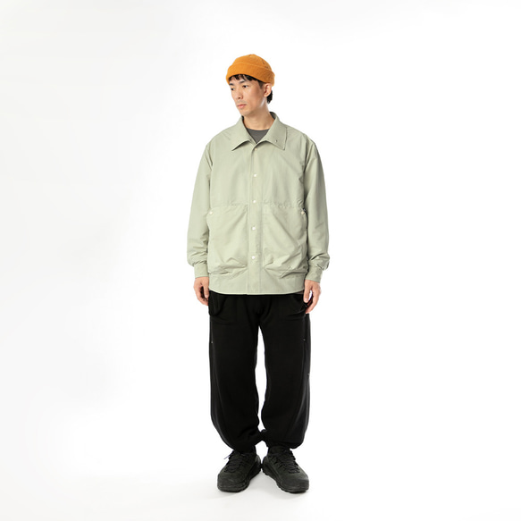 TMCAZ Stand Collar Shirt Jacket[Aqua green]立領襯衫夾克 第8張的照片