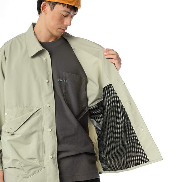 TMCAZ Stand Collar Shirt Jacket[Aqua green]立領襯衫夾克 第13張的照片