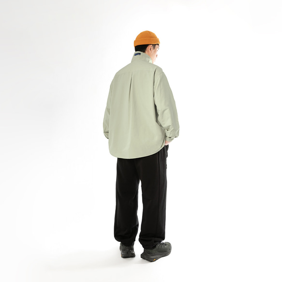 TMCAZ Stand Collar Shirt Jacket[Aqua green]立領襯衫夾克 第7張的照片