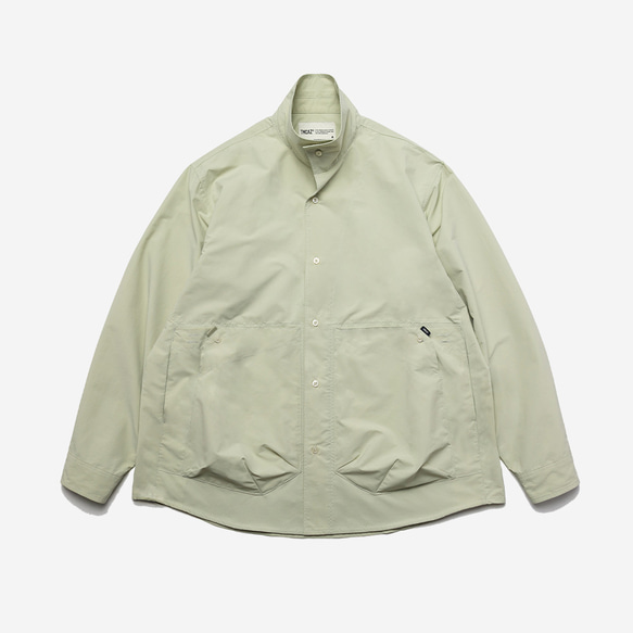 TMCAZ Stand Collar Shirt Jacket[Aqua green]立領襯衫夾克 第14張的照片