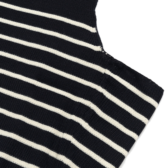 TMCAZ Wool-blend dropped knit vest[Navy]羊毛混紡針織背心 第12張的照片