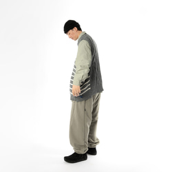 TMCAZ Wool-blend dropped knit vest[Gray]羊毛混紡針織背心 第6張的照片