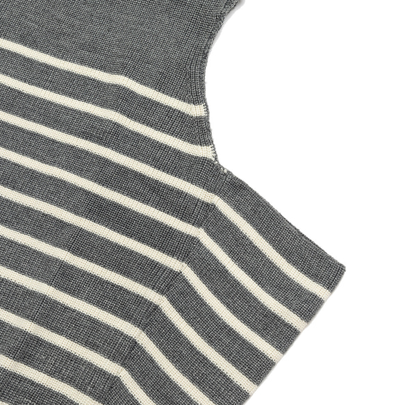 TMCAZ Wool-blend dropped knit vest[Gray]羊毛混紡針織背心 第13張的照片