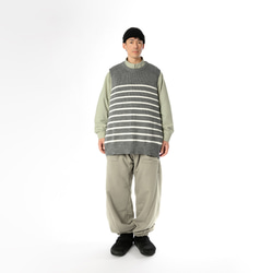 TMCAZ Wool-blend dropped knit vest[Gray]羊毛混紡針織背心 第2張的照片