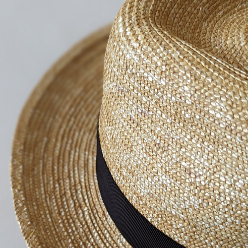 麦わらブレードフェドーラハット 58cm アジャスター付き ハット L