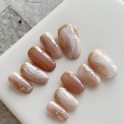 エレガントニュアンスネイル ネイルチップ ブライダル ウェディング