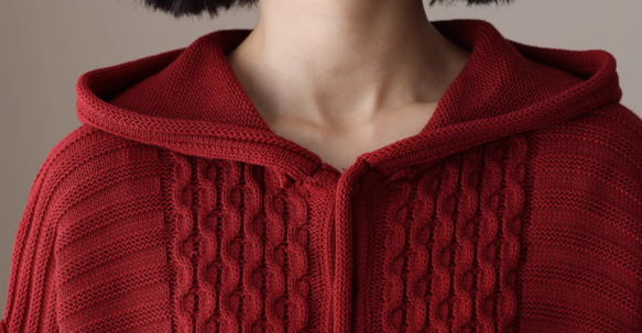 新作 .綿100％.赤セーターコート　ニット  コットンカーディガンセーター 手編み　全2色 13枚目の画像