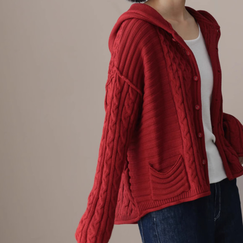売れ筋商品|||マッシモ ドゥッティ ニット&セーター レディース アウター Cardigan - red ダブルジップニットカーディガントップス [N1104] - レディース