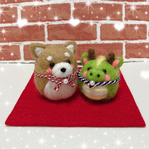 柴犬ちゃんのお正月 羊毛フェルト くみ 通販｜Creema(クリーマ