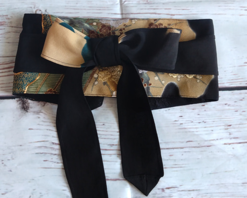 煌めきサッシュベルト W65〜95cm リバーシブル 着物リメイク J70504 煌めきサッシュベルト W65〜95cm リバーシブル 着物リメイク J70504