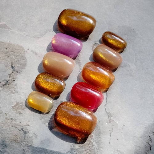 べっ甲カラー ✖ マグネットネイル ネイルチップ（つけ爪） ＊Sonico