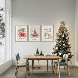 クリスマスB0サイズ◆送料無料◆インテリアポスター お得な3枚セット】クリスマスのポスター インテリアポスター A4サイズ