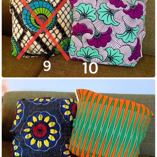 アフリカ布 クッションカバー 2枚セット クッション・クッションカバー
