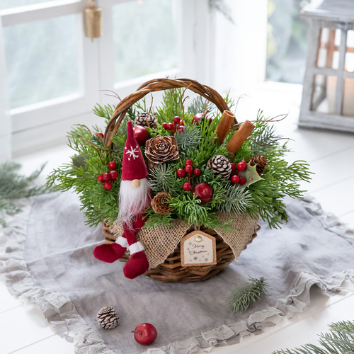 Xmas Basket（クリスマス バスケット） アートフラワー La Rosée (ラ