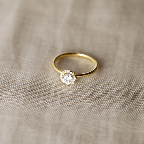 K18・プラチナ〉エンゲージリング◇ crux 〈クラクス〉0.3ct