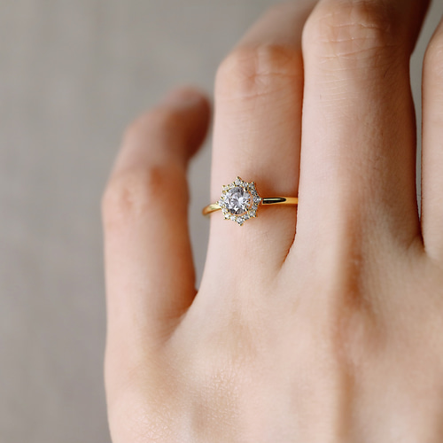 K18・プラチナ〉エンゲージリング◇ crux 〈クラクス〉0.3ct 婚約指輪