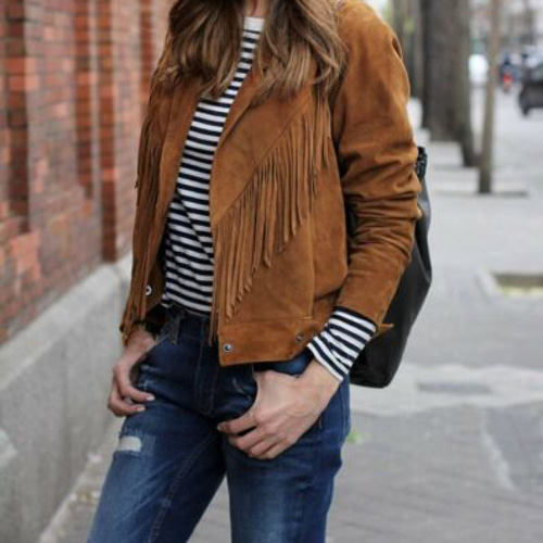スエードフリンジレザージャケット Suede Leather Casual Jacket スエードフリンジレザージャケット Suede Leather Casual Jacket