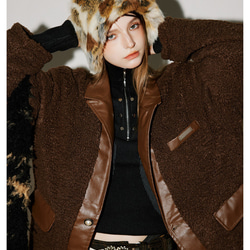 レディース*メンズ兼用冬のアメリカ式保温綿入れのゆったりとしたラム毛の綿入れコート　２カラー　2310-15 4枚目の画像