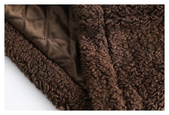 レディース*メンズ兼用冬のアメリカ式保温綿入れのゆったりとしたラム毛の綿入れコート　２カラー　2310-15 18枚目の画像