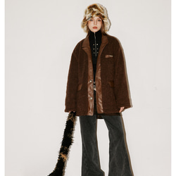 レディース*メンズ兼用冬のアメリカ式保温綿入れのゆったりとしたラム毛の綿入れコート　２カラー　2310-15 5枚目の画像