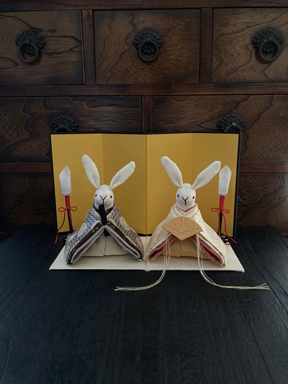 雛蔵】うさぎ雛・金襴