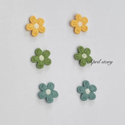 お花ワッペンワンピース3点セット ハンドメイド 初期ピカチュウ お花ワッペンワンピース3点セット ハンドメイド 初期ピカチュウ